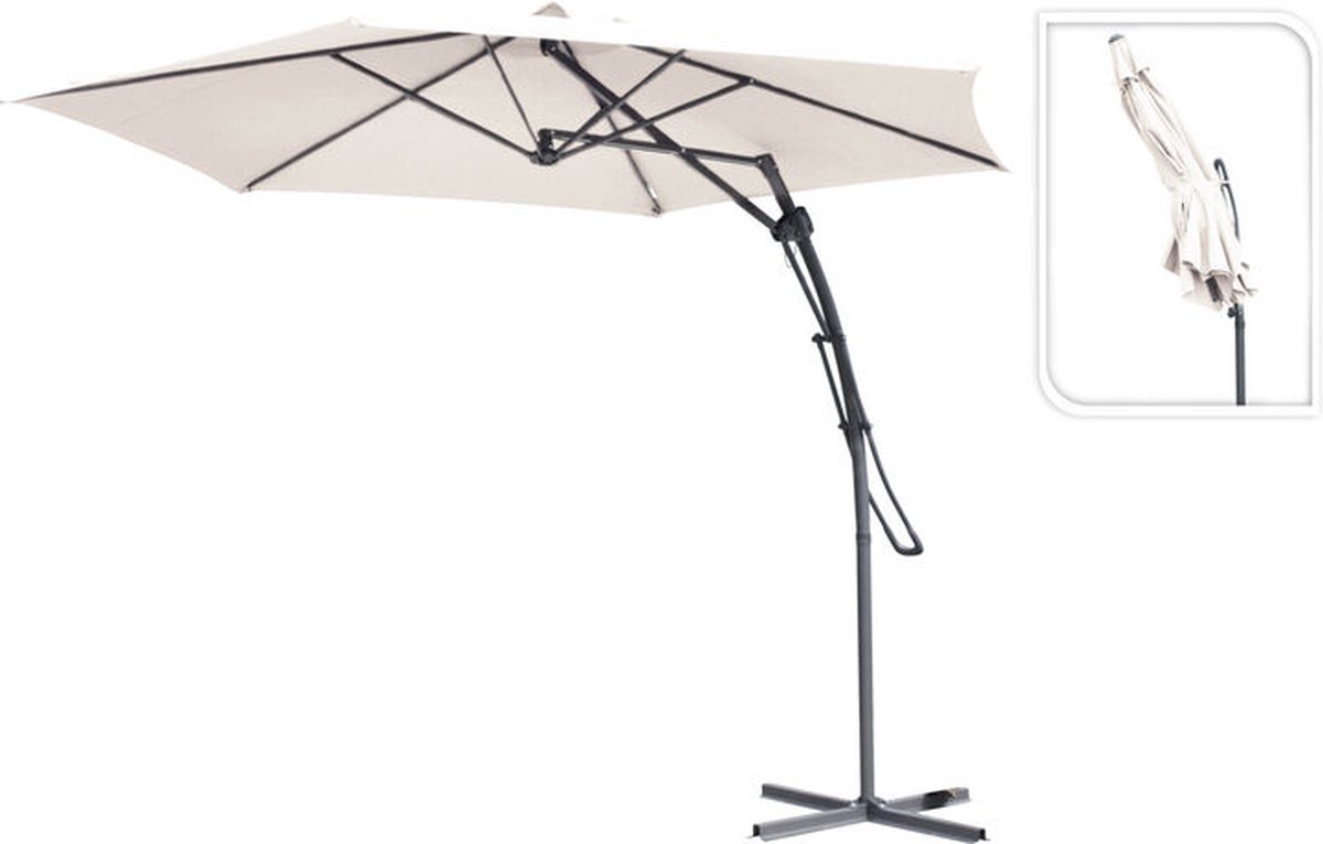 Ambiance - Push-up zweefparasol - Ø300cm - creme (8719202050257)