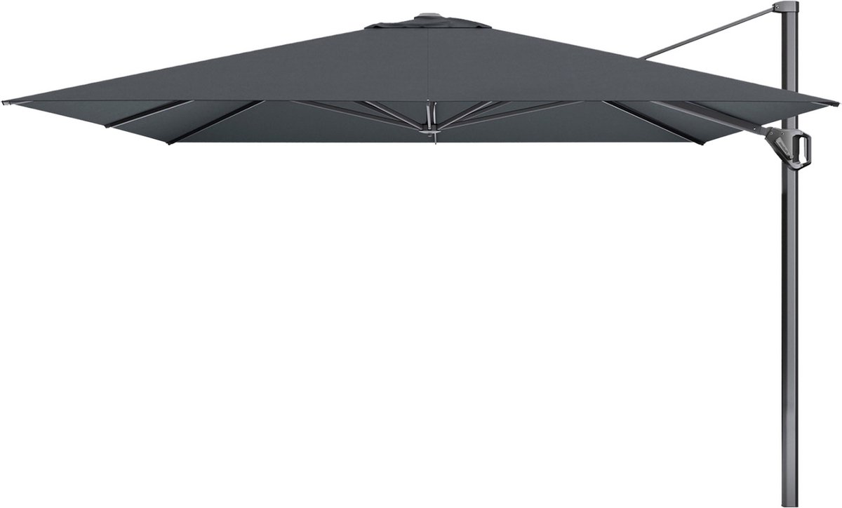 Platinum Challenger vierkante Zweefparasol T1 Premium 3,5x3,5 m. - Faded black (8720039162723)