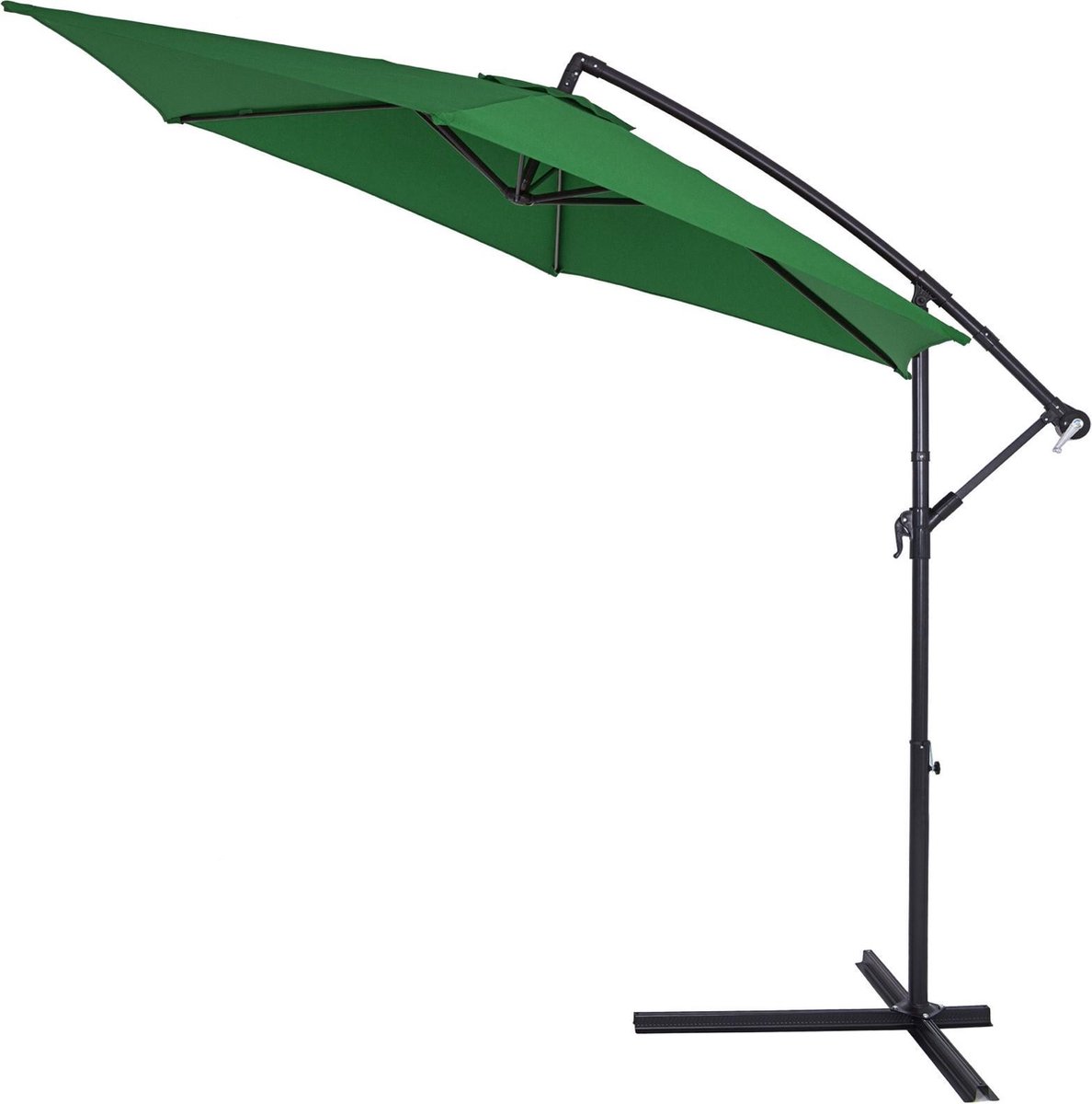 Kingsleeve Zweefparasol - Ø330cm UV-Bescherming 50+ Slinger - Groen (4250525335835)