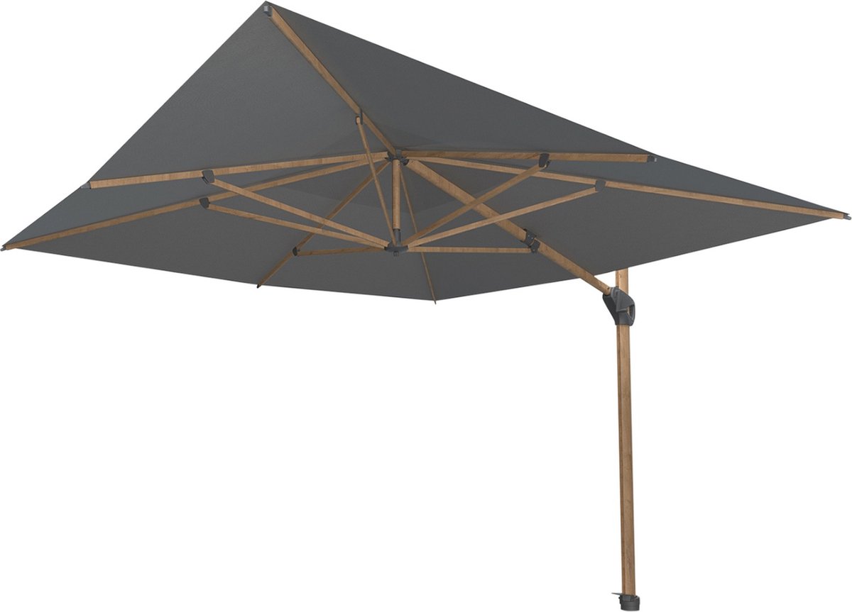 4 Seasons Outdoor Hacienda Zweefparasol 300x400 - Antraciet/Houtlook Frame (8720087006956)