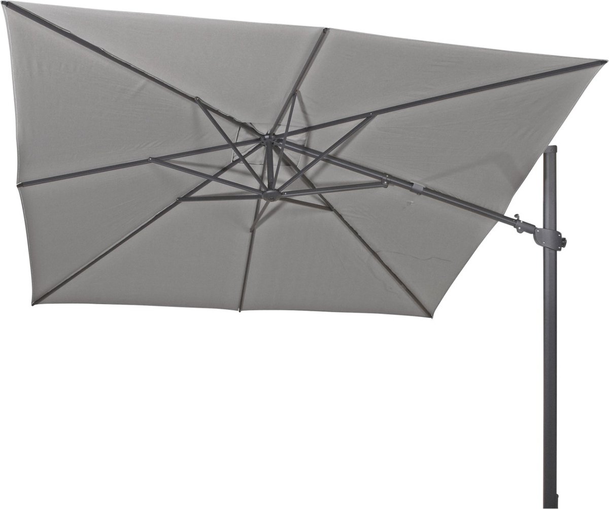 4-Seasons zweefparasol Siesta Premium 300 x 300 cm Charcoal (8718144538441)