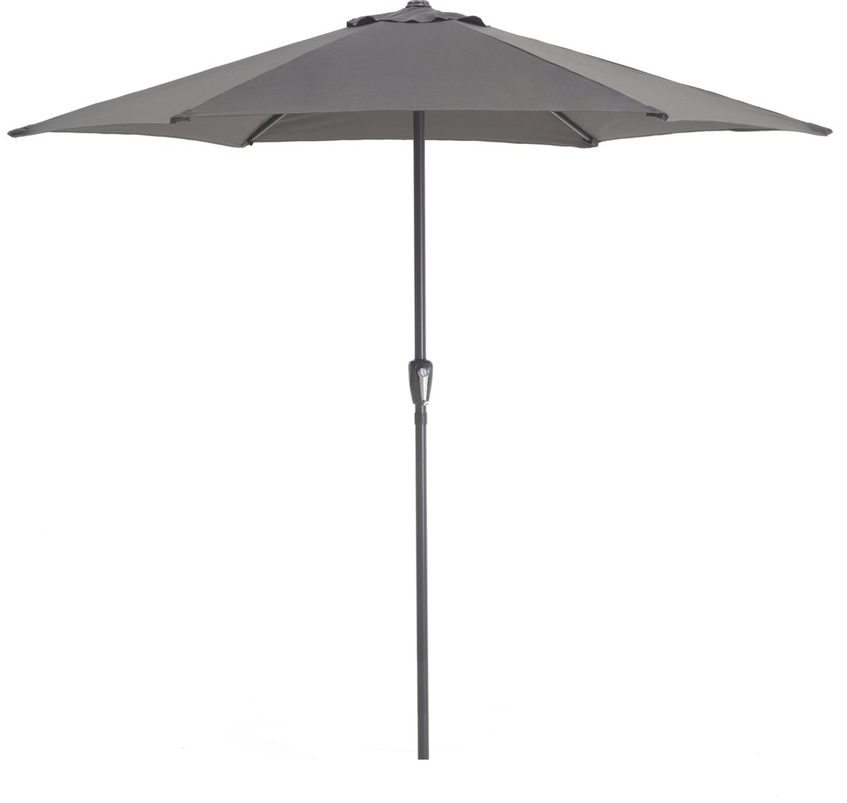 ACAZA - Stokparasol - Stokparasols - Ronde Parasol met 270 cm diameter - Aluminium - Strandparasol - Grijs (5400943014457)