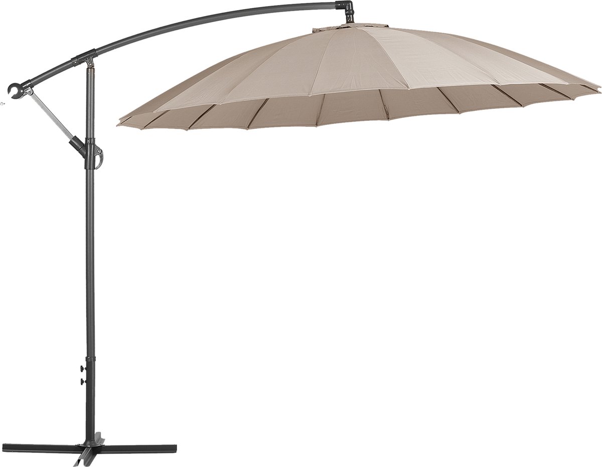 Beliani CALABRIA - Zweefparasol - Beige - Kunststof (4260580928231)