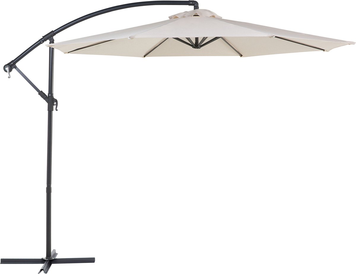 Beliani RAVENNA - Zweefparasol - Beige - Kunststof (4260580936243)