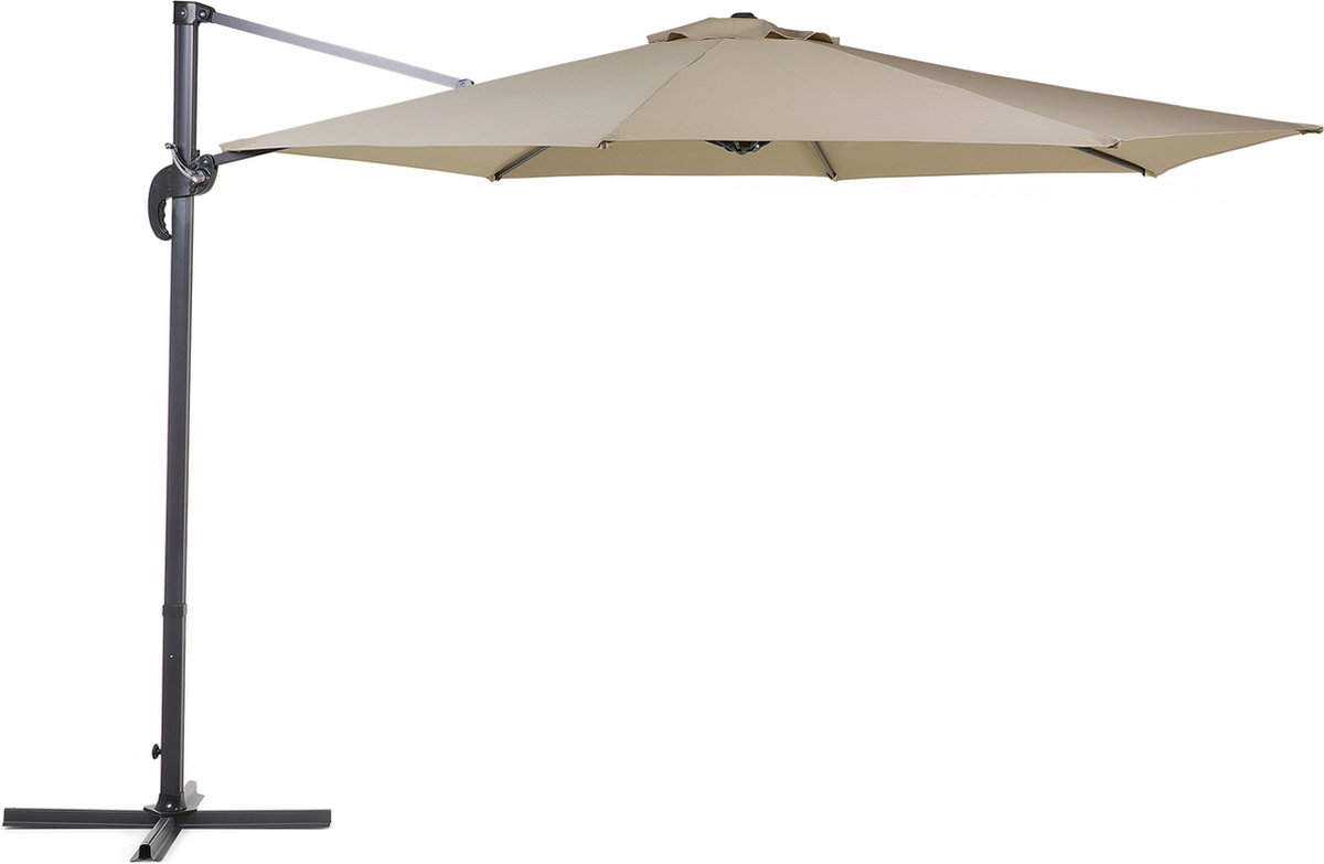 Beliani SAVONA - Zweefparasol - Beige - Kunststof (4260580936274)