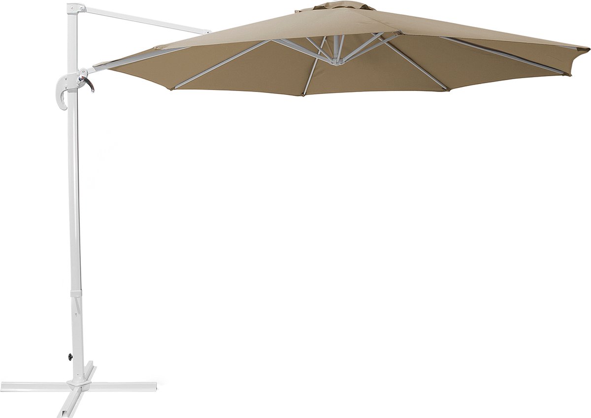 Beliani SAVONA - Zweefparasol - Beige - Kunststof (4260602370994)