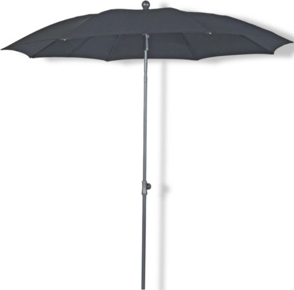 Borek - Ancona Stokparasol Rond dia. 200 cm zwart (8716839899259)