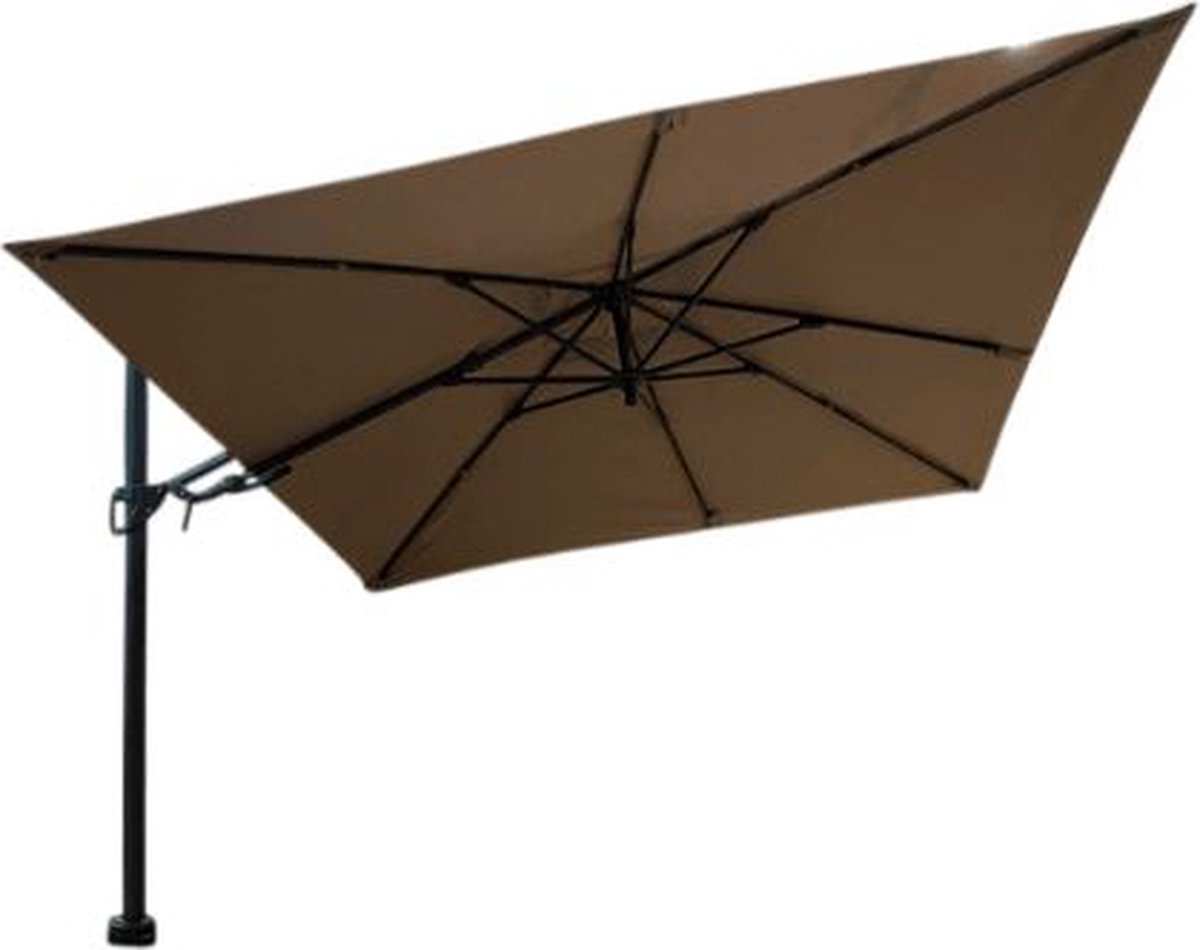 Borek - Barletta vrijhangende zweefparasol 3x3 m. taupe (8716839929550)