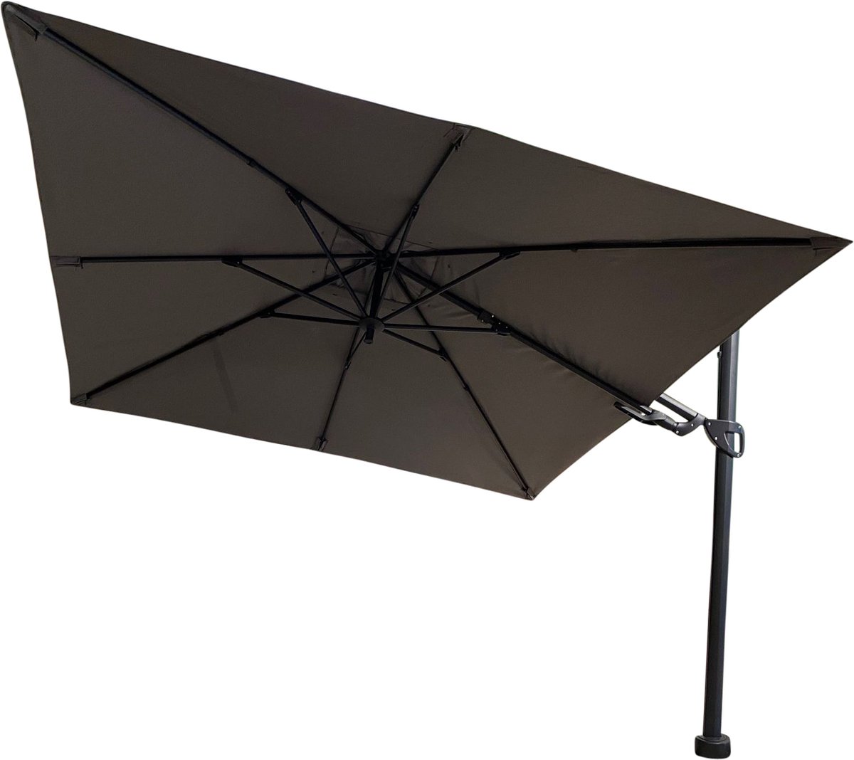 Borek - Barletta vrijhangende zweefparasol grijs 3x3 m (8719269617899)