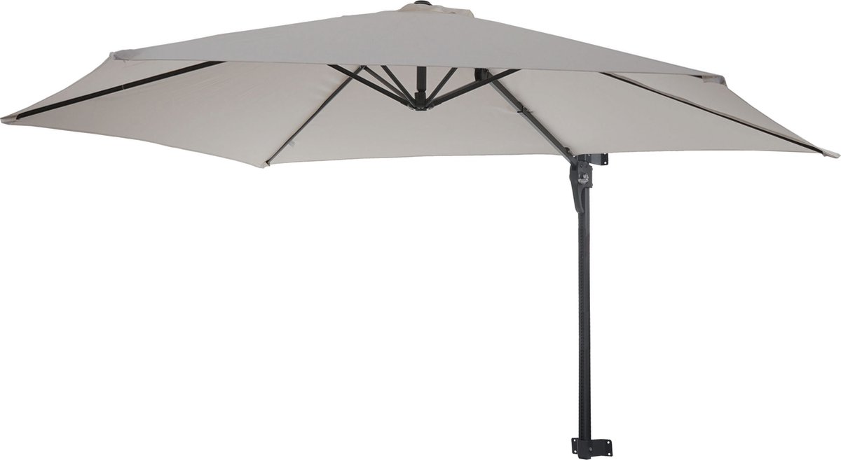 Cosmo Casa Casoria muurparasol - zwevende parasol - Balkonparasol - Parasol - 3 m kantelbaar - Polyester aluminium/staal 9 kg - Zand (7595981083232)