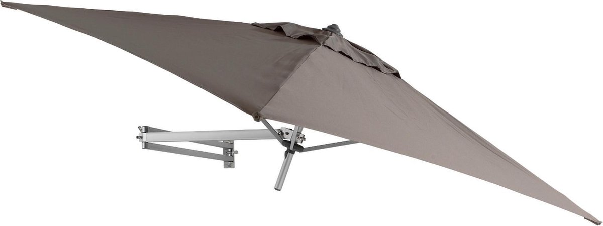 Easysol - Muurparasol Vierkant - 200x200cm - Ecru - Parasol met muurbevestiging - Muurparasols (5407003085020)