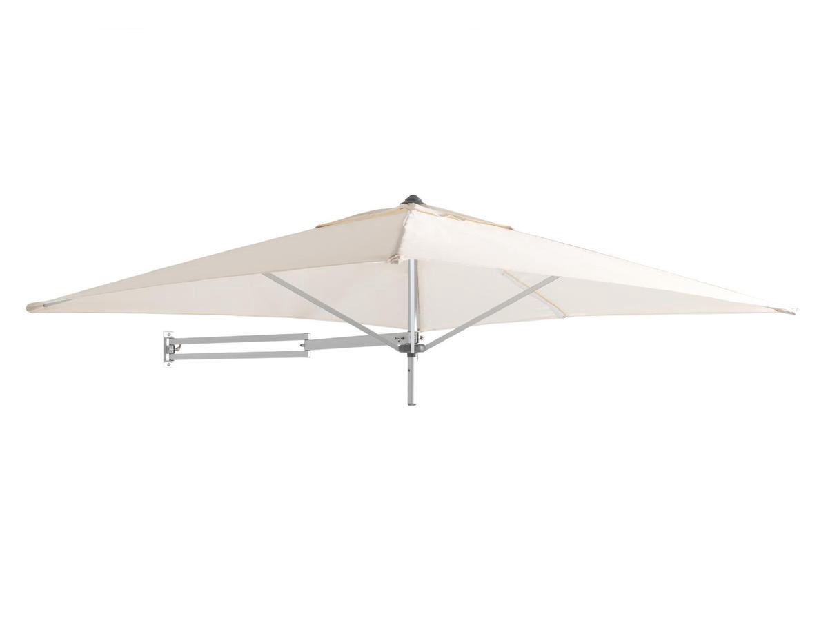 Easysol - Muurparasol Vierkant - 200x200cm - Ecru - Parasol met muurbevestiging - Muurparasols (5407003085037)