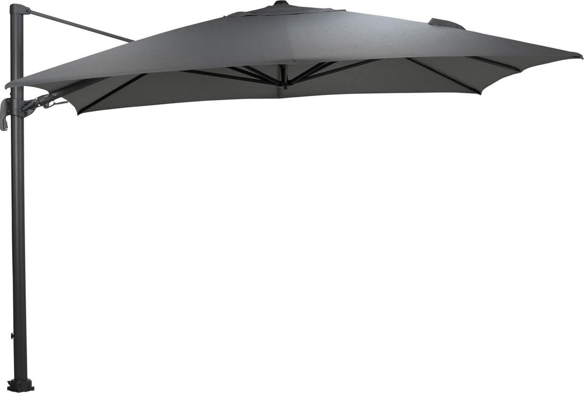 Garden Impressions Hawaii Big pole zweefparasol - 350 x 350 - carbon black/ donker grijs (8713002118025)