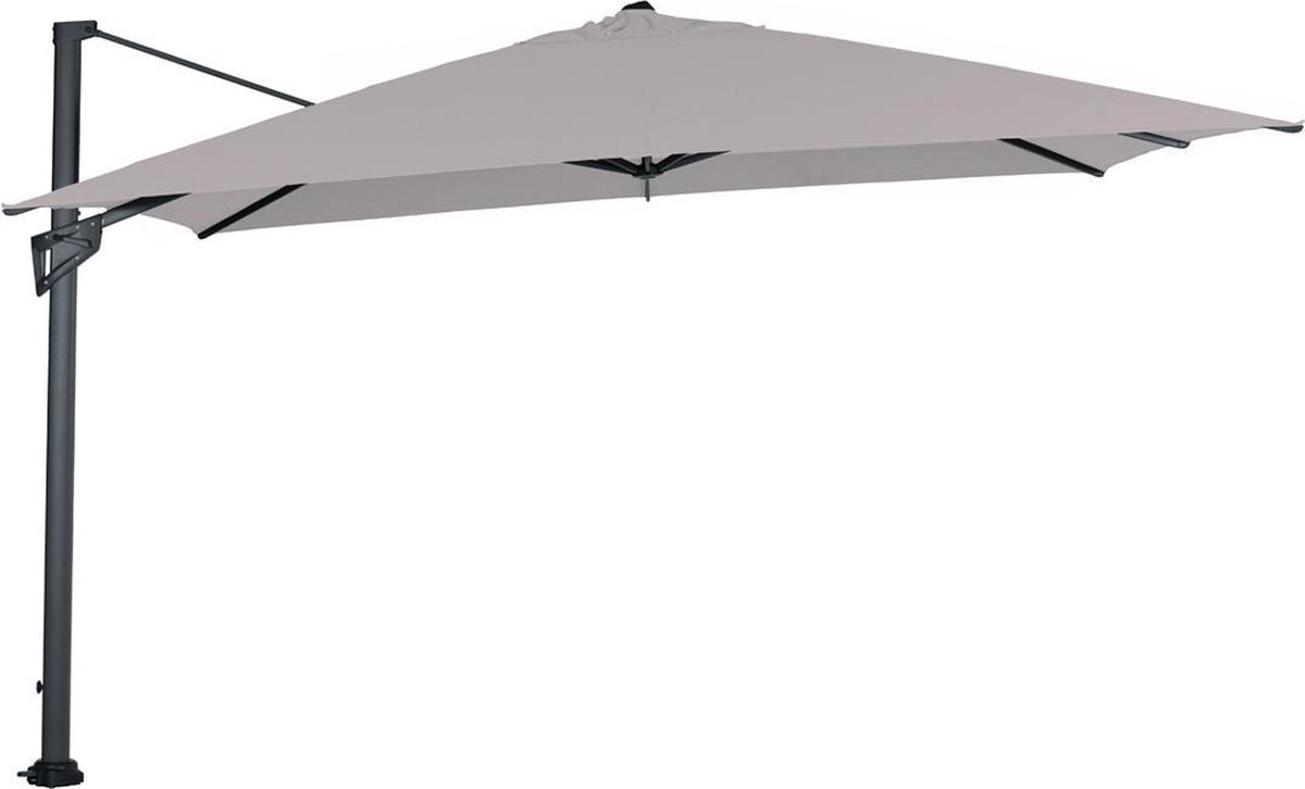 Garden Impressions Hawaii King pole zweefparasol - 400 x 400 - carbon black/ sand (8713002505023)