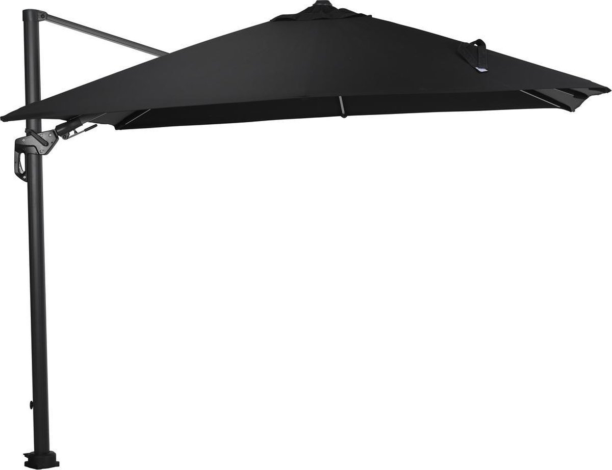 Garden Impressions Hawaii Lumen zweefparasol - 300 x 300 - carbon black/ zwart - met LED verlichting (8713002118506)