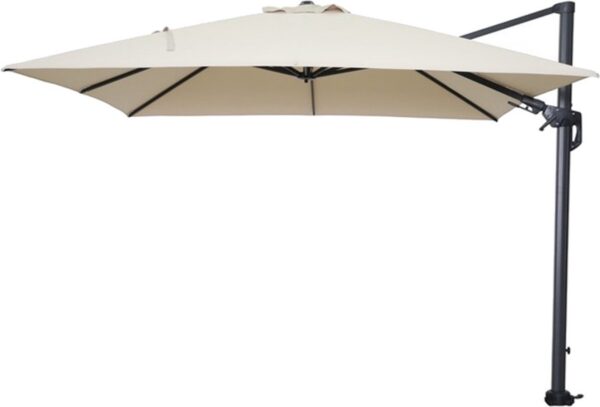 Garden Impressions Hawaii Zweefparasol 300x300 - Carbon Black/Ecru (8713002501087)