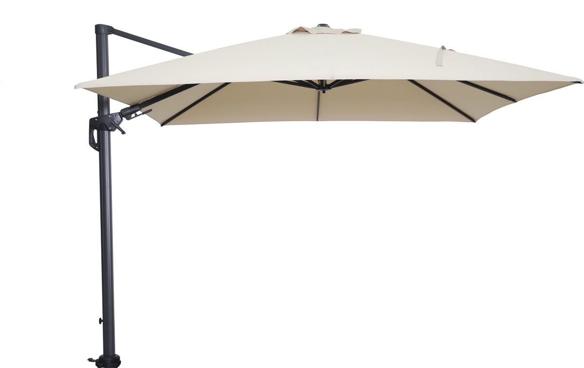 Garden Impressions Hawaii Zweefparasol - 3x3m - Royal grey-ecru (8713002112085)