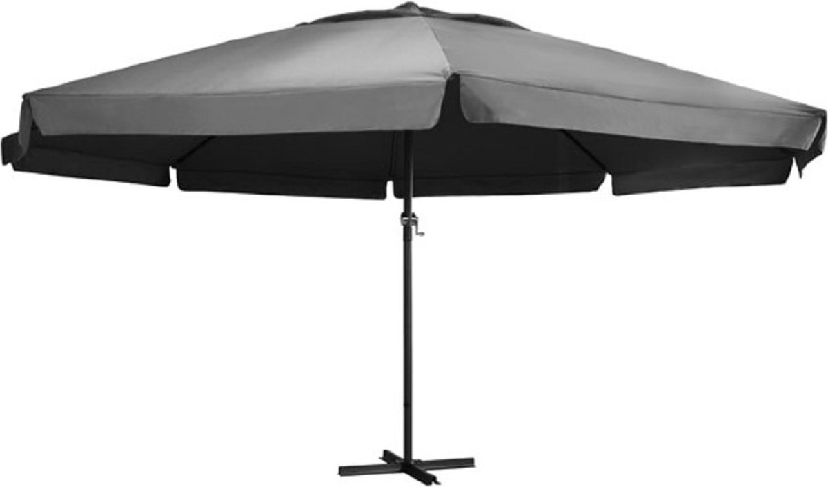 Grote parasol Antraciet | Watervast - UV bestendig - Kleurvast | Zweefparasol| Stabiel - 385 cm hoog | Tuin decoratie - Parasol - Zonparasol - Tuinparasol (6097201243217)