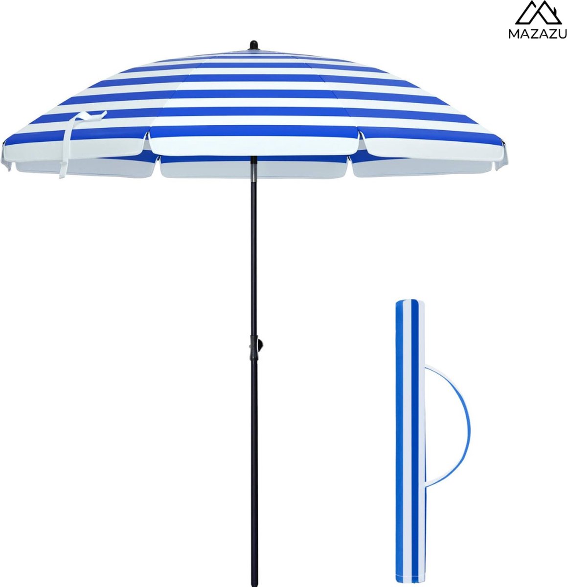 MIRA Home - Parasol - Strandparasol - Stokparasol - Zonwering - Waterdicht - 180x160cm (8720909804159)