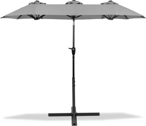 MaxxGarden Parasol - Stokparasol xxl - 300 x 150cm - Antraciet - Incl. Kruisvoet (5404022212239)