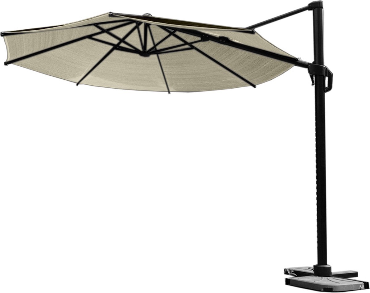 Nesling Coolfit zweefparasol PLUS ⌀350cm, Gebroken Wit (8717677464708)