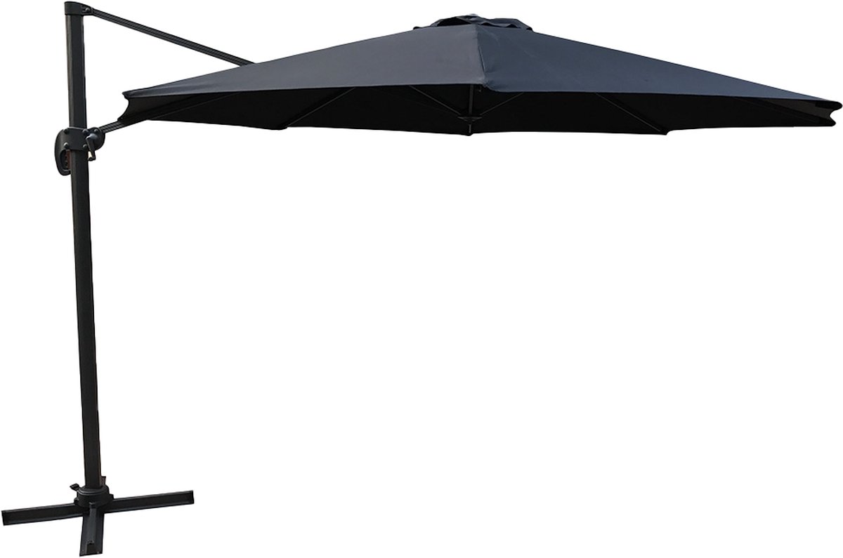 Nest outdoor Brandon Zweefparasol Zwart - Aluminium - Draaibaar - ⌀ 3,5 m (8721145200033)