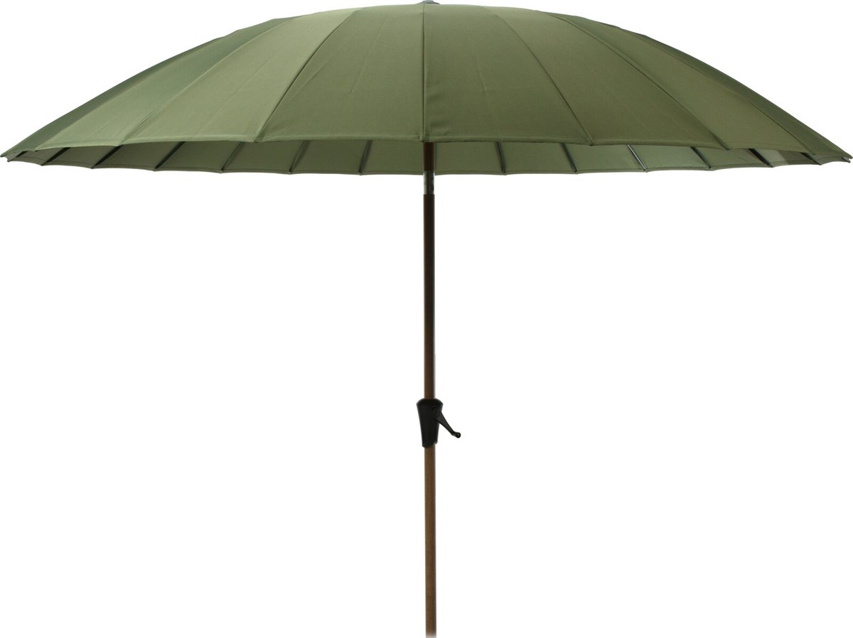 Niceey Shaghai Parasol - Stokparasol - Hout - 280CM - Groen (8721082389761)