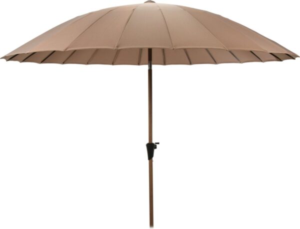 Niceey Shaghai Parasol - Stokparasol - Hout - Kantelbaar - 280CM - Taupe (8721082389778)