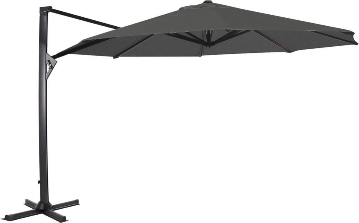 Outdoor Living - Zweefparasol Taurus grijs ⌀3,5mtr (8714365533432)