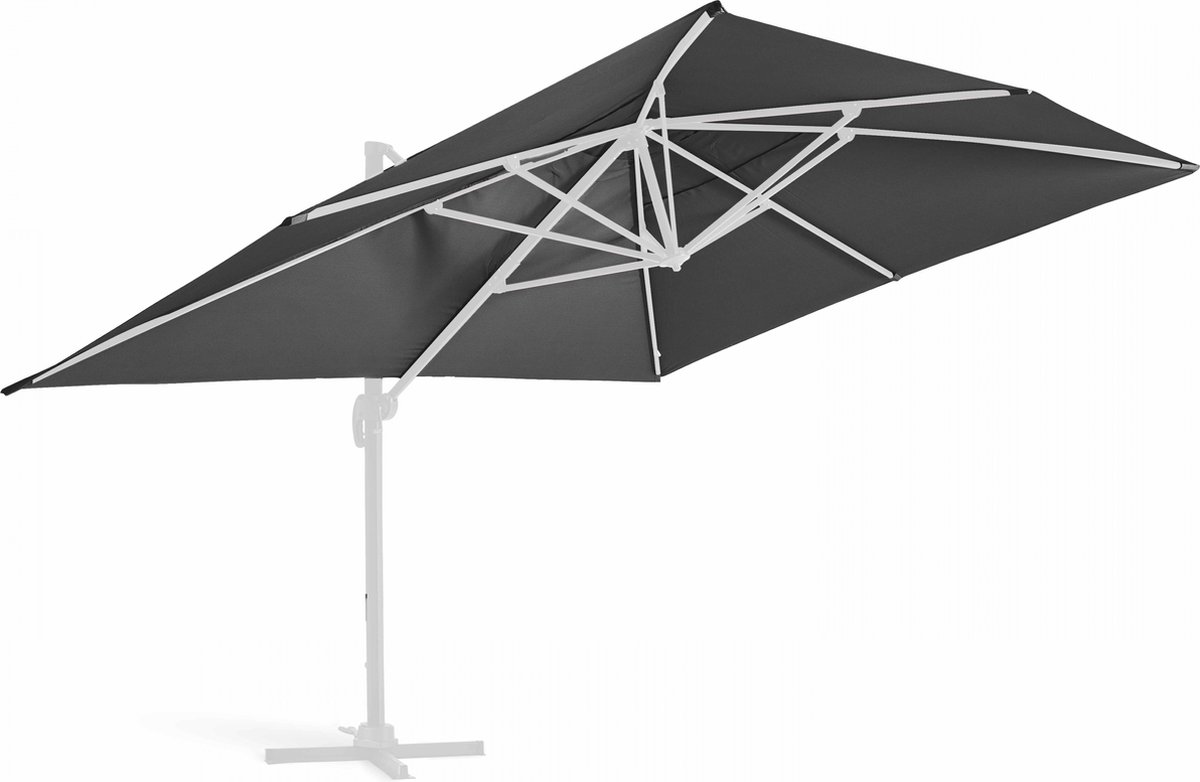 Oviala - Schaduwdoek voor een 4x3m zweefparasol in antraciet (3663095036254)