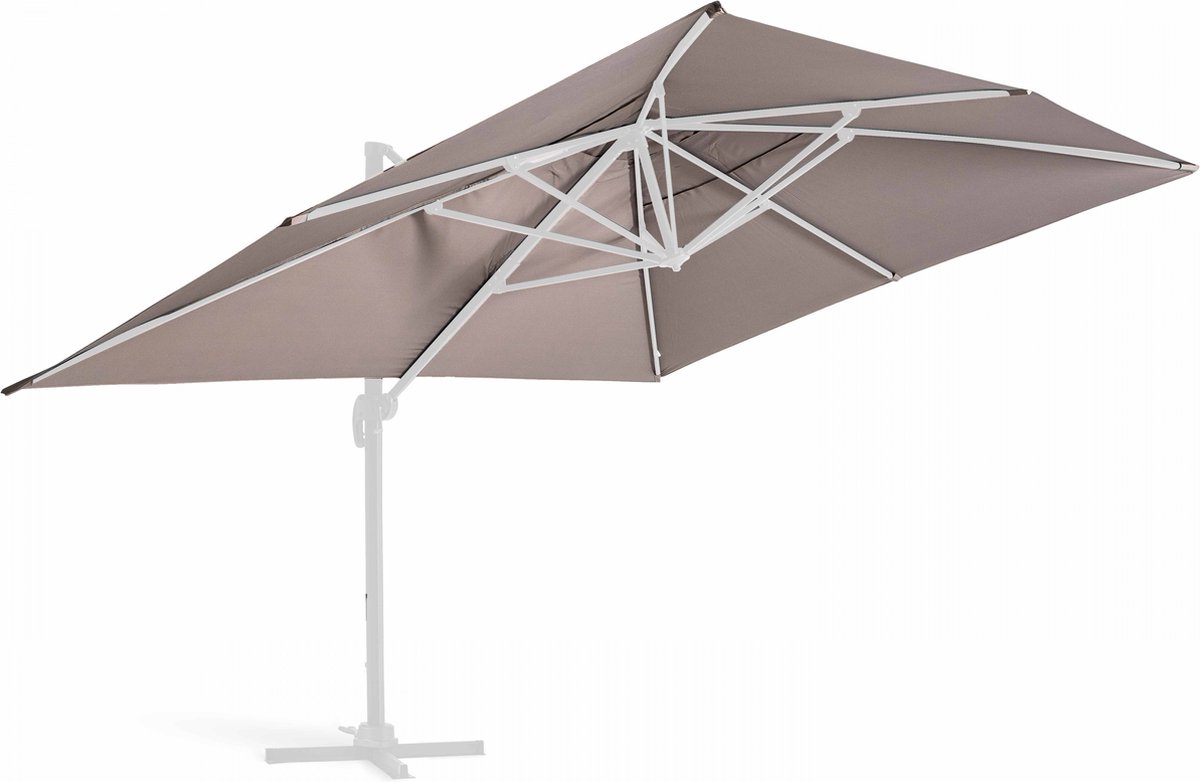 Oviala - Schaduwdoek voor een 4x3m zweefparasol in taupe (3663095036261)