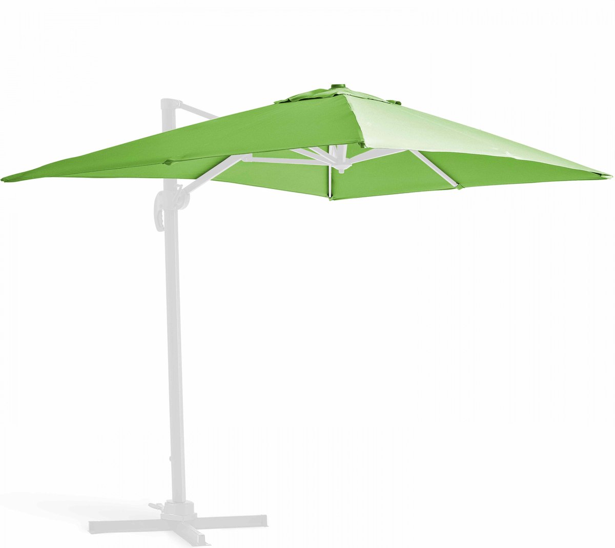 Oviala - Schaduwdoek voor zweefparasol 2x3m groen (3663095036186)