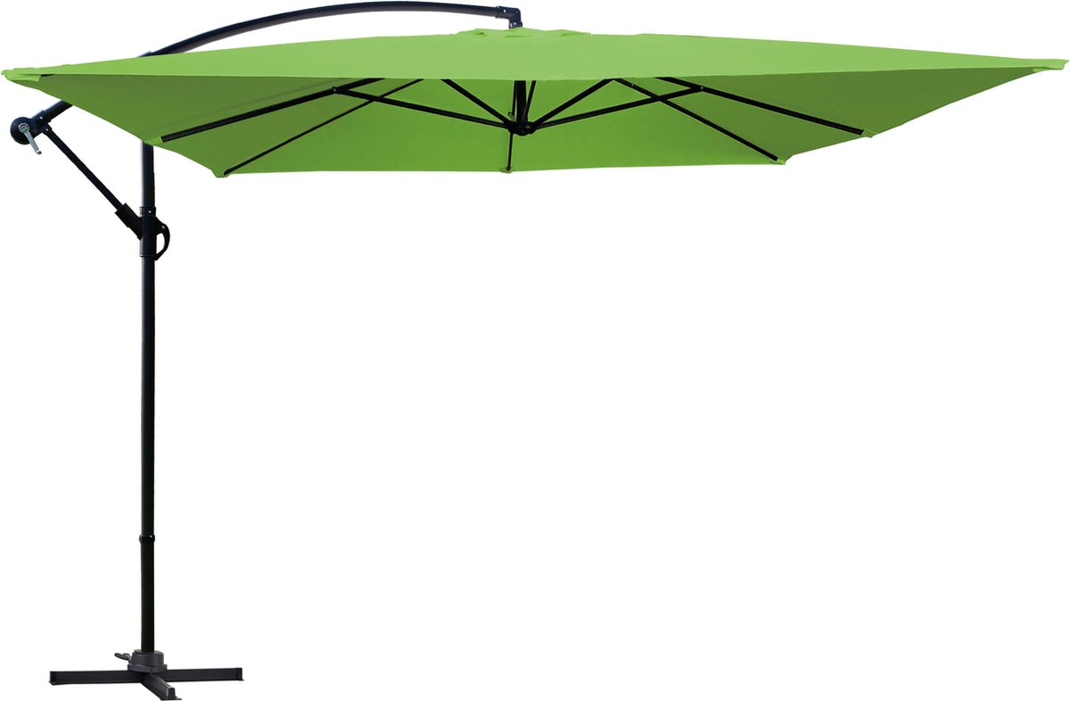 Oviala - Vierkante 3x3m groene zweefparasol (3663095021250)