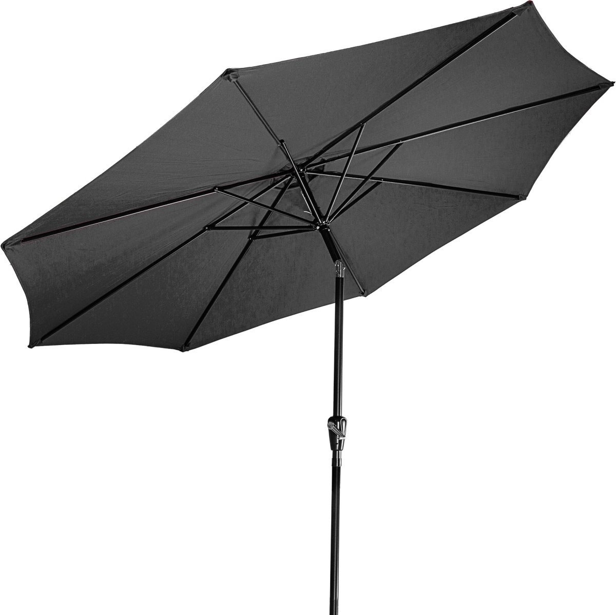 Parasol - Parasols - Stokparasol - Tuinparasol - Parasol kantelbaar - - Inclusief parasol hoes - Waterafstotend - ⌀ 300 cm - Uv bescherming 30+ - Staal - Polyester - Antraciet - ⌀ 300 x H 246 cm (6094108447465)