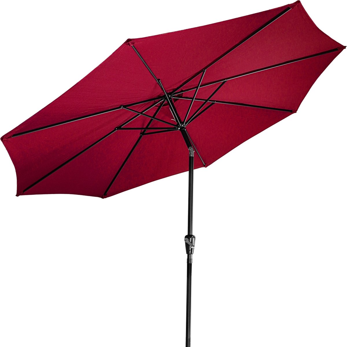 Parasol - Parasols - Stokparasol - Tuinparasol - Parasol kantelbaar - - Inclusief parasol hoes - Waterafstotend - ⌀ 300 cm - Uv bescherming 30+ - Staal - Polyester - Rood - ⌀ 300 x H 246 cm (6094111327334)