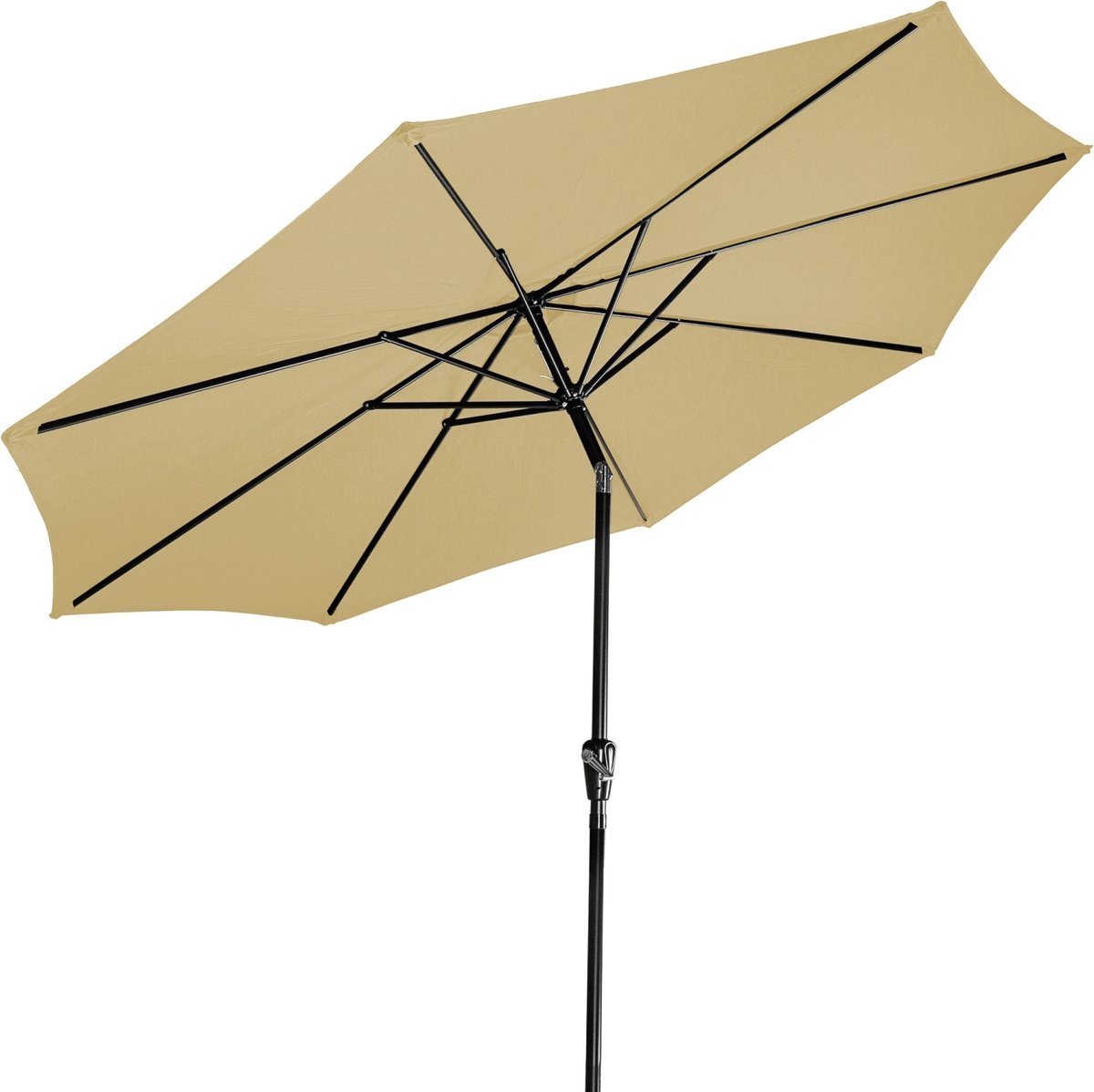 Parasol - Parasols - Stokparasol - Tuinparasol - Parasol kantelbaar - - Inclusief parasol hoes - Waterafstotend - ⌀ 300 cm - Uv bescherming 30+ - Staal - Polyester - Beige - ⌀ 300 x H 246 cm (6094115022075)