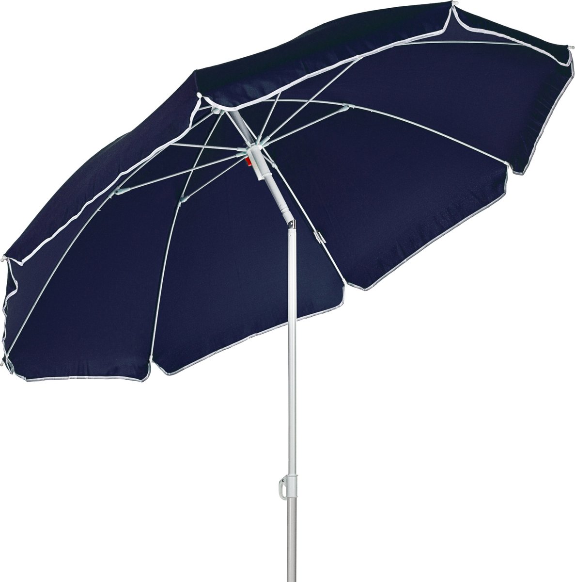 Parasol - Parasols - Strandparasol - Stokparasol - Parasol kantelbaar - - Inclusief draagtas - Waterafstotend - ⌀ 140 cm - Metaal - Polyester - Blauw - 160 x 195 cm (6094129996904)