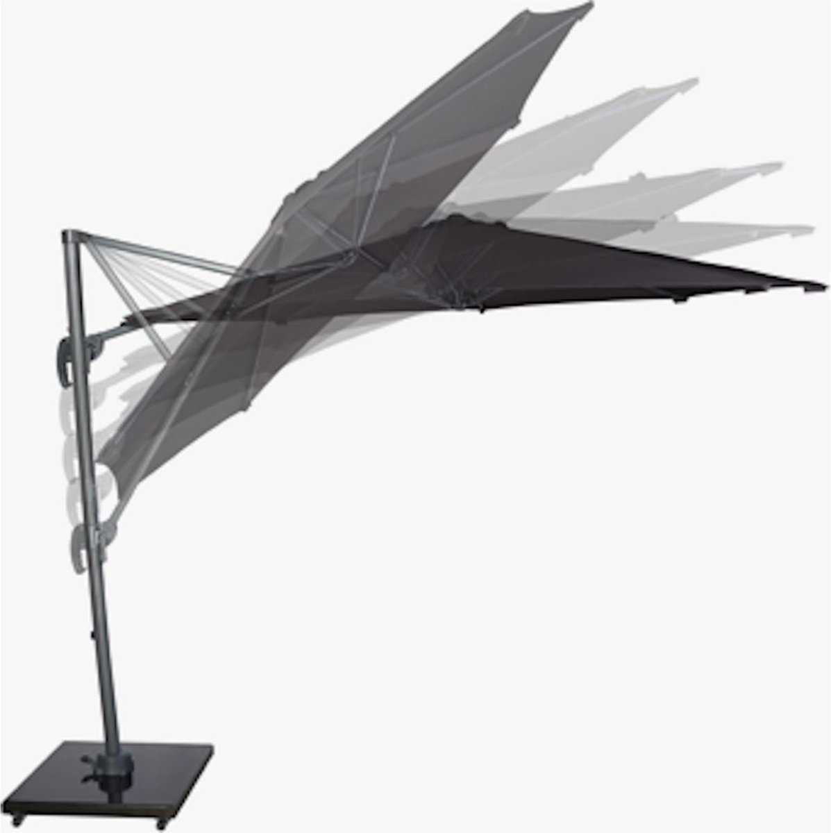 Platinum Falcon T1 Parasol 300cm Taupe,exclusief Voet&hoes- Ronde Zweefparasol (8717591774273)