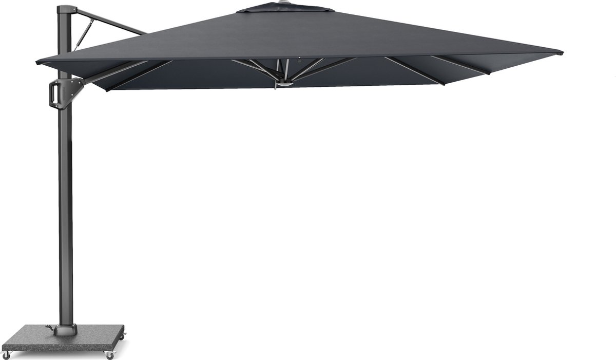 Platinum Sun & Shade - Zweefparasol - Beaufort - 320x320cm - Faded Black - 360° Draaibaar - 98% UV protectie (8720039168275)