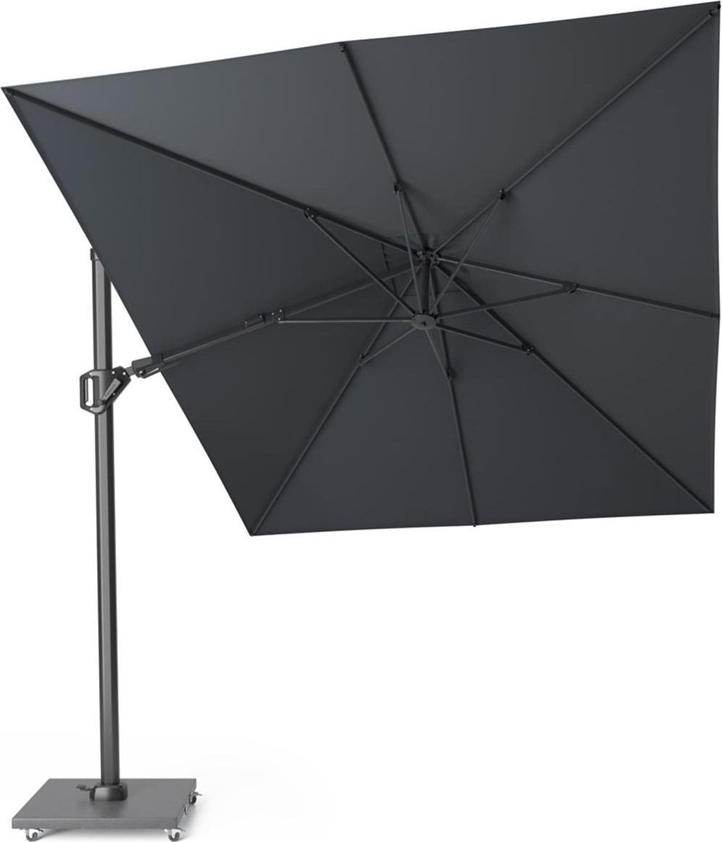 Platinum Sun & Shade - Zweefparasol - Challenger T² - 350x260cm - Antraciet - Dubbel Kantelbaar - 360° Draaibaar - 96% UV protectie (8720039161498)