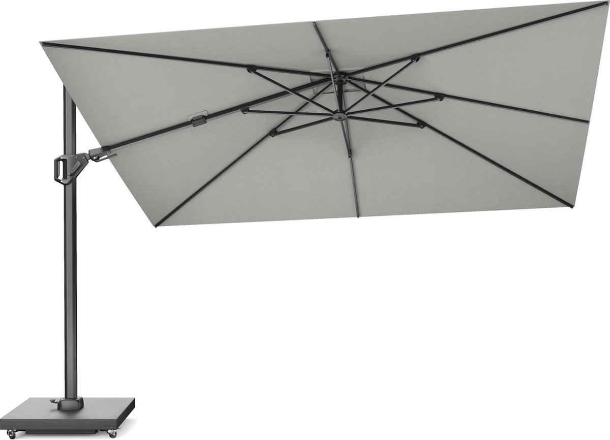 Platinum Sun & Shade - Zweefparasol - Challenger T² Premium - 260x350 cm - Manhattan - Dubbel Kantelbaar - 360° Draaibaar - 98% UV protectie (8720039169661)