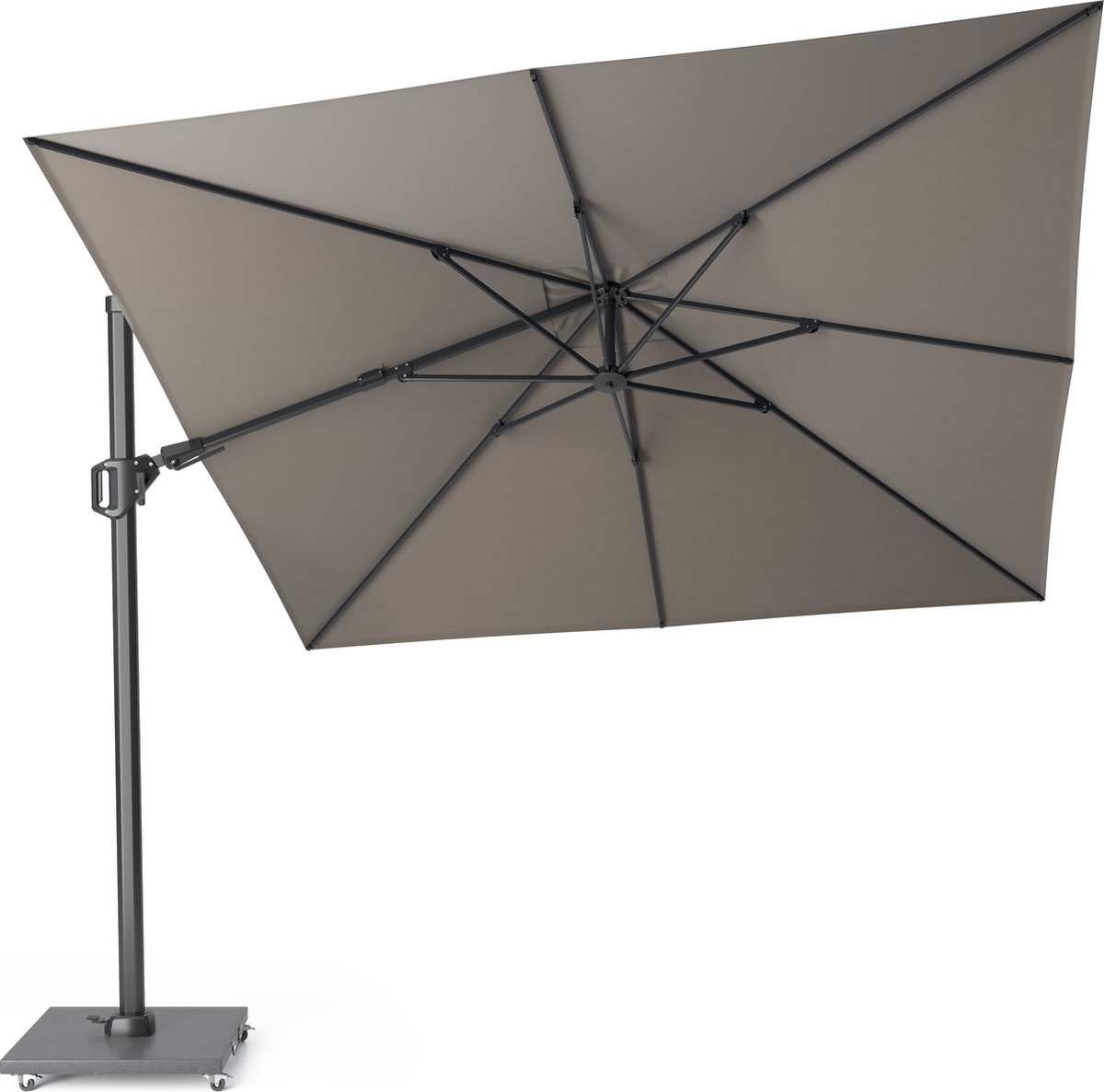 Platinum Sun & Shade - Zweefparasol - Challenger T² Premium - 300x300 cm - Manhattan - Dubbel Kantelbaar - 360° Draaibaar - 98% UV protectie (8717591779339)