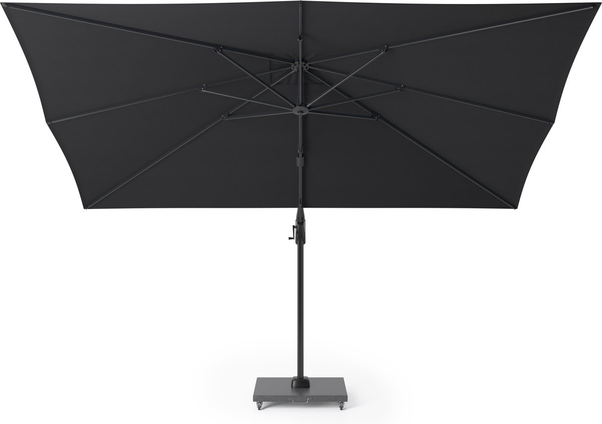 Platinum Sun & Shade - Zweefparasol - Challenger T² Premium - 350x260cm - Faded Black - Dubbel Kantelbaar - 360° Draaibaar - 98% UV protectie (8720039162709)