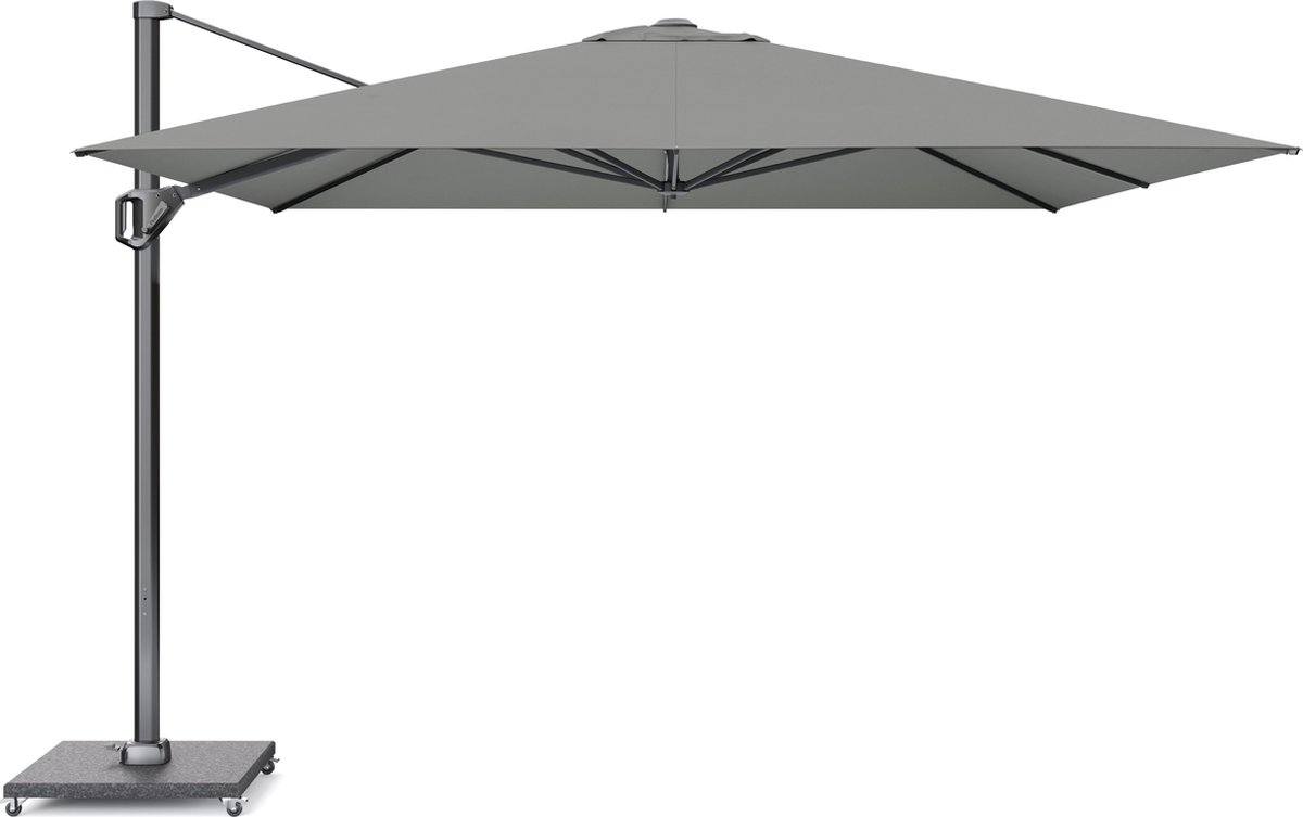 Platinum Sun & Shade - Zweefparasol - Challenger T² Telescope - 350x350 cm - Manhattan - Dubbel Kantelbaar - 360° Draaibaar - 98% UV protectie (8720039161573)