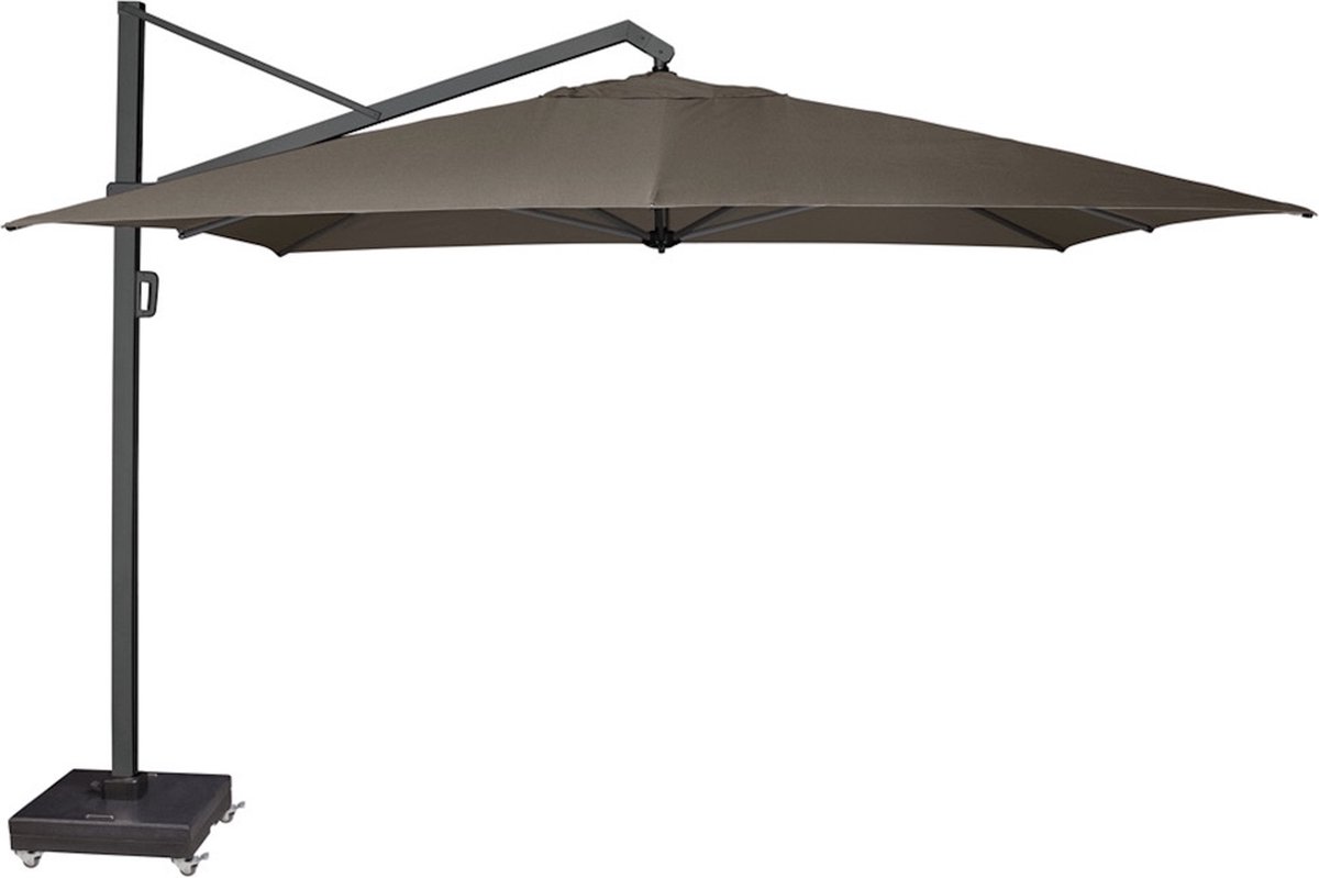 Platinum Sun & Shade - Zweefparasol - Icon Premium - 350x350cm - Havana - Kantelbaar - 360° Draaibaar - 98% UV protectie (8717591779728)