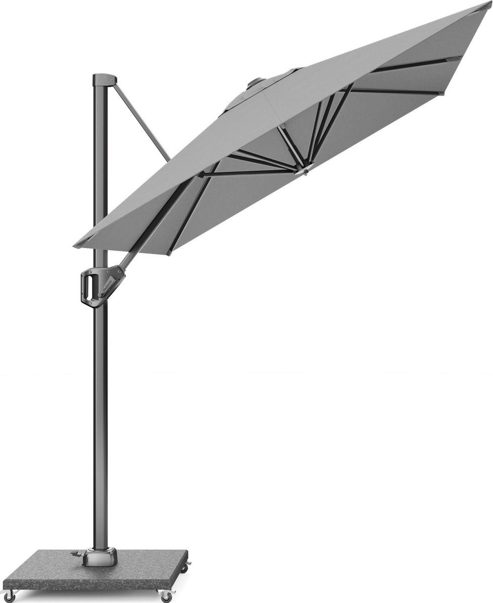 Platinum Sun & Shade - Zweefparasol - Voyager T1 - 300x200cm - Lichtgrijs - Kantelbaar - 360° Draaibaar - 96% UV protectie (8720039162662)