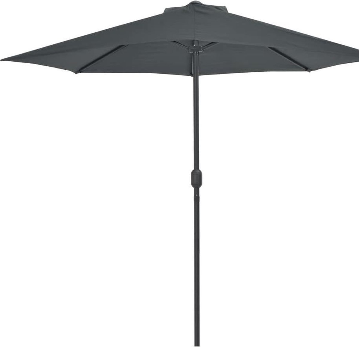 Premium Half Balkon Parasol Met Paal Antraciet 270x135cm / Balkonparasol / Halve Parasol / Muur Parasol / Muurparasol (7141042517033)