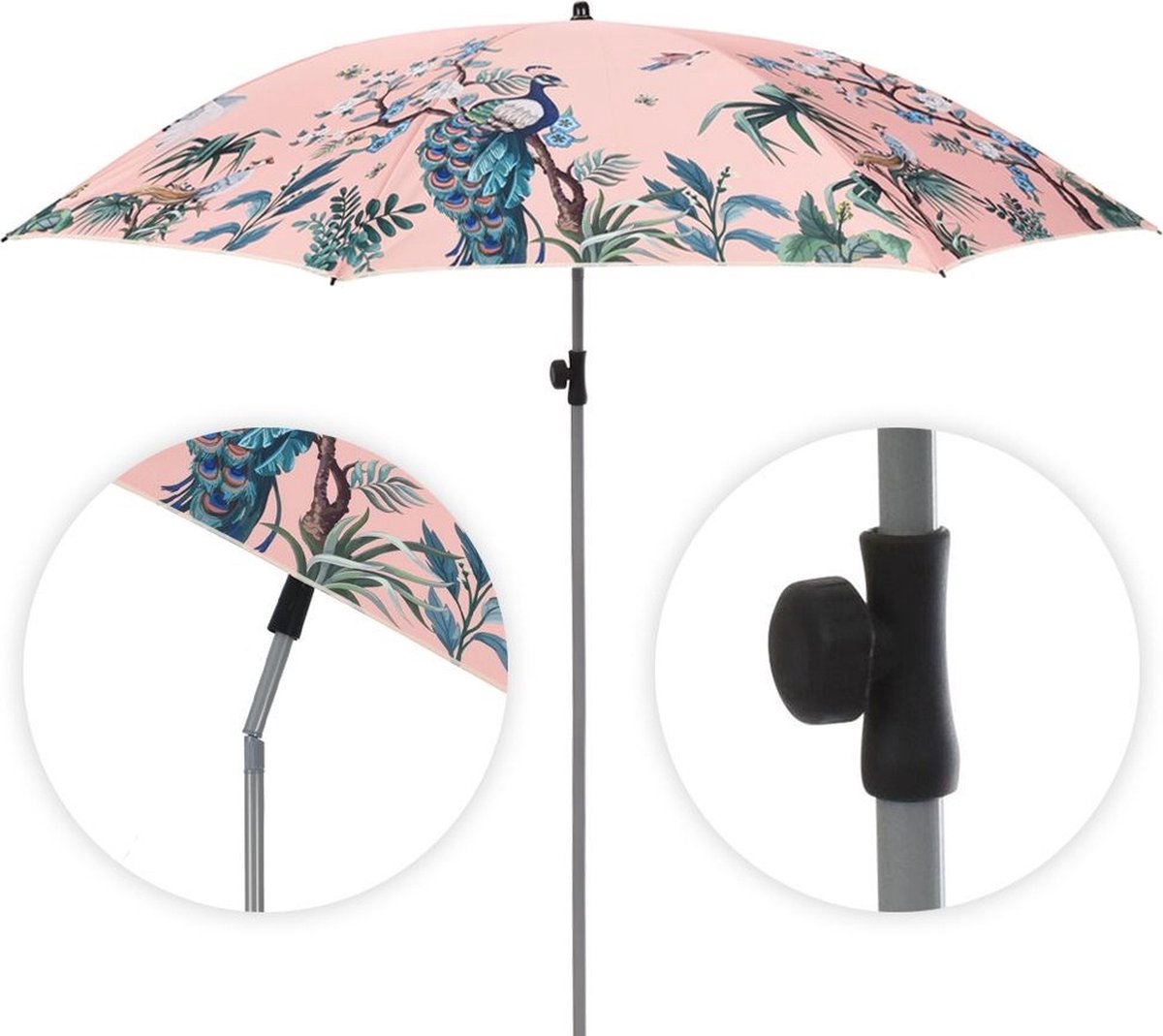 Tuin Strandparasol 180 cm - Tuinparasol - Strand Parasol - Buiten - Stokparasol (5904316458904)