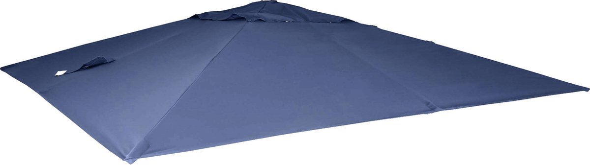 Vervangingshoes voor zweefparasol MCW-A96, parasolhoes, 3,5x3,5m (⌀4,95m) polyester 4kg ~ blauw (4057651373386)