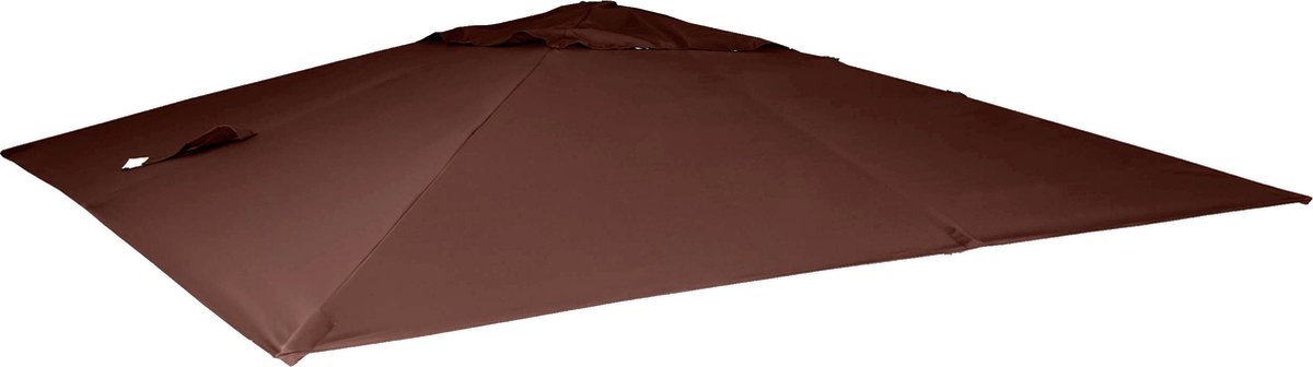 Vervangingshoes voor zweefparasol MCW-A96, parasolhoes, 3,5x3,5m (⌀4,95m) polyester 4kg ~ bruin (4057651373362)